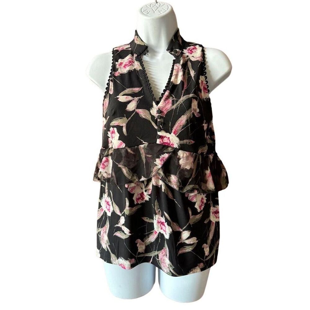 White-house-black-market Women's Black Blouse